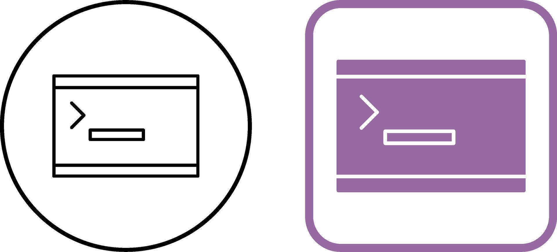 Unique Console Icon Design vector
