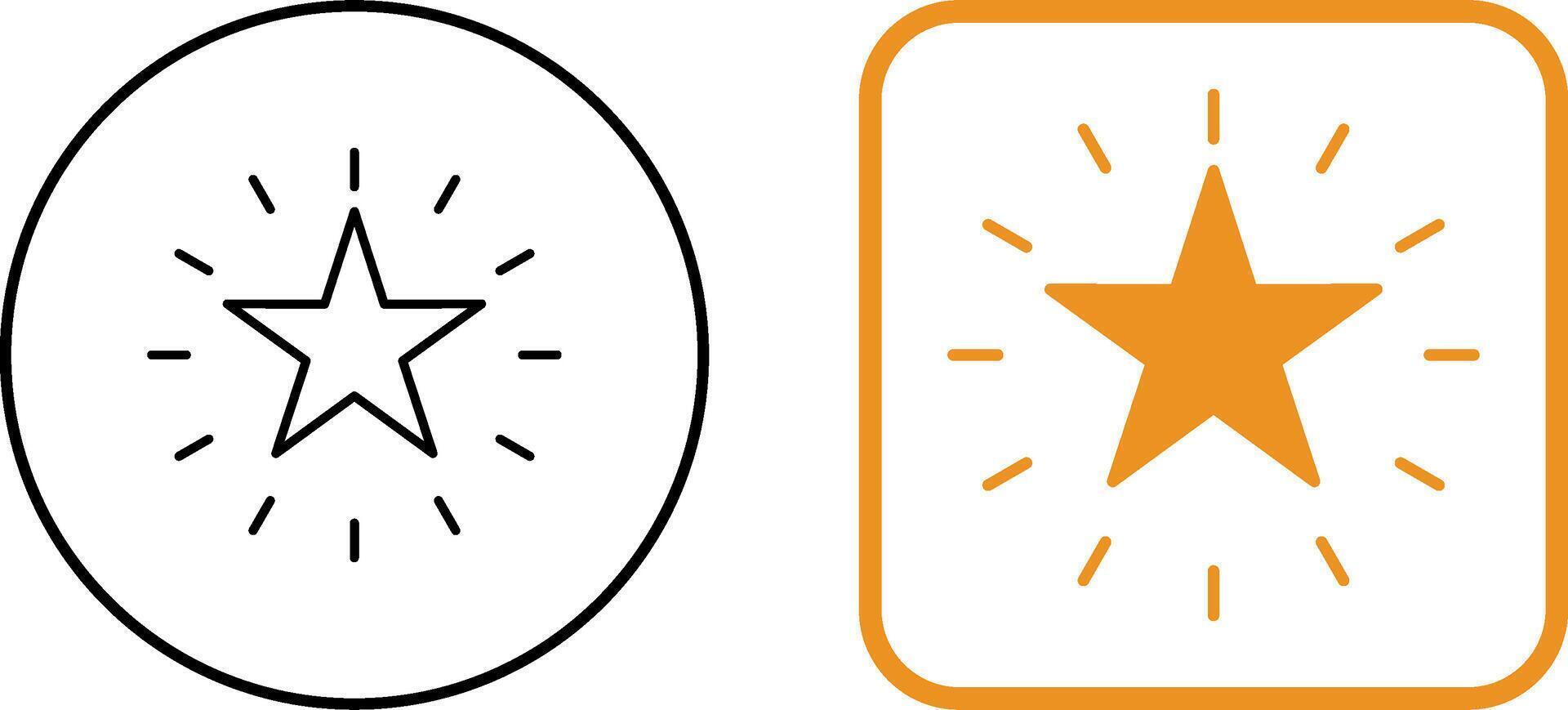 Unique Star Icon Design vector