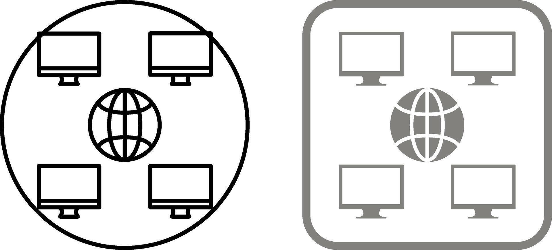 Unique Company Network Icon Design vector