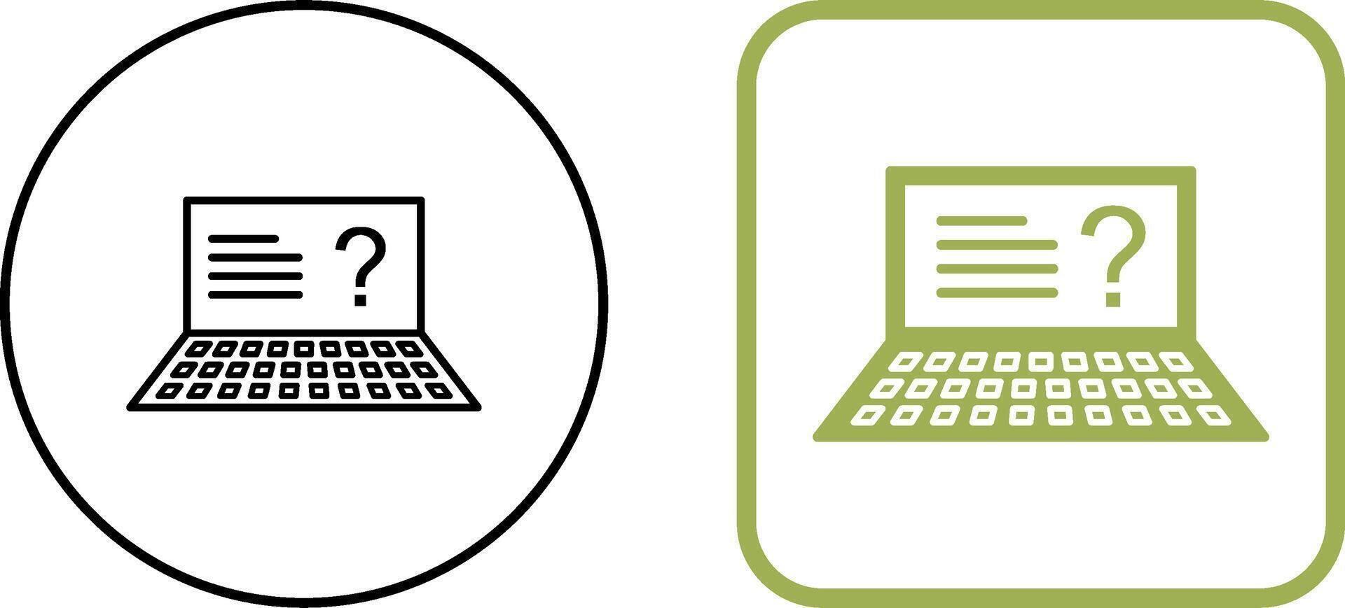 Unique Online Exam Icon Design vector