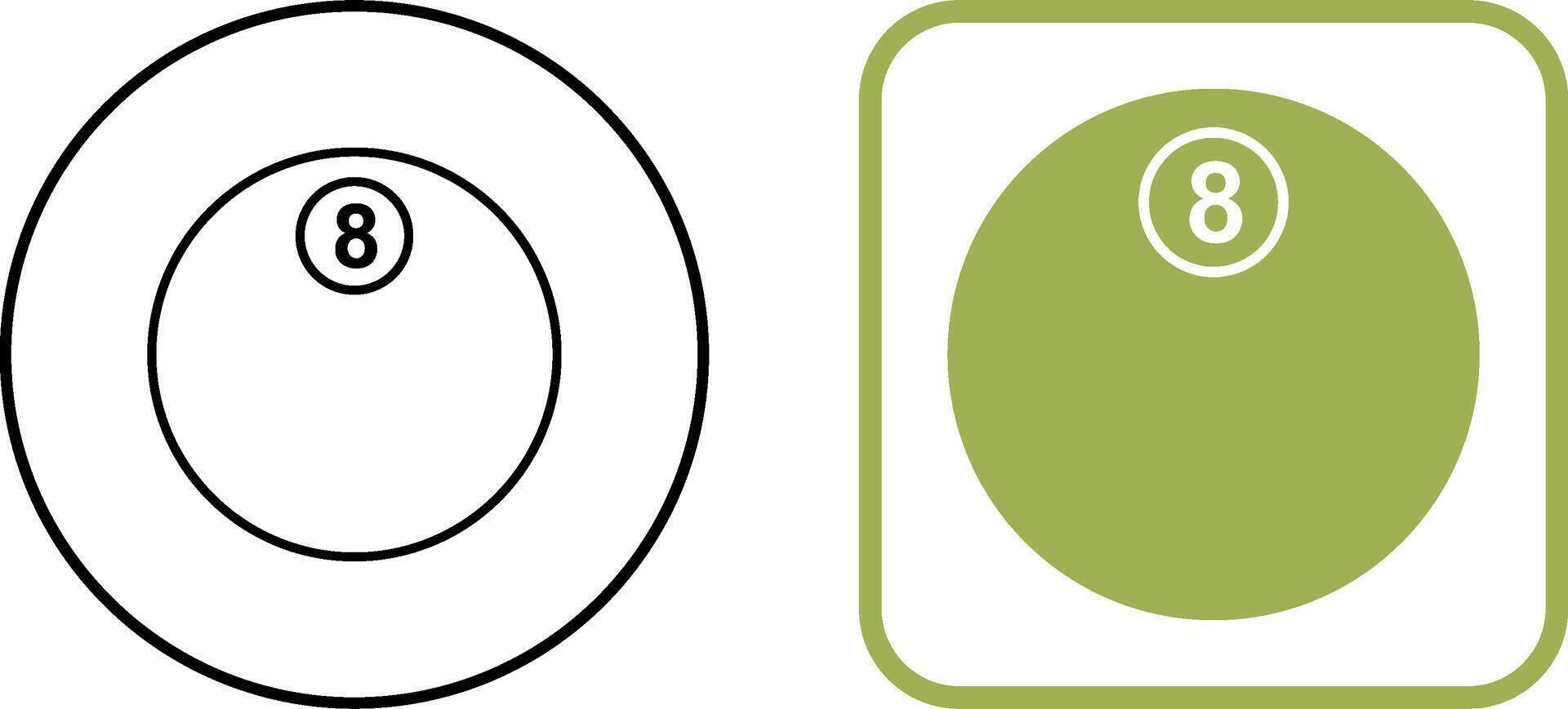 Unique Eight Ball Icon Design vector