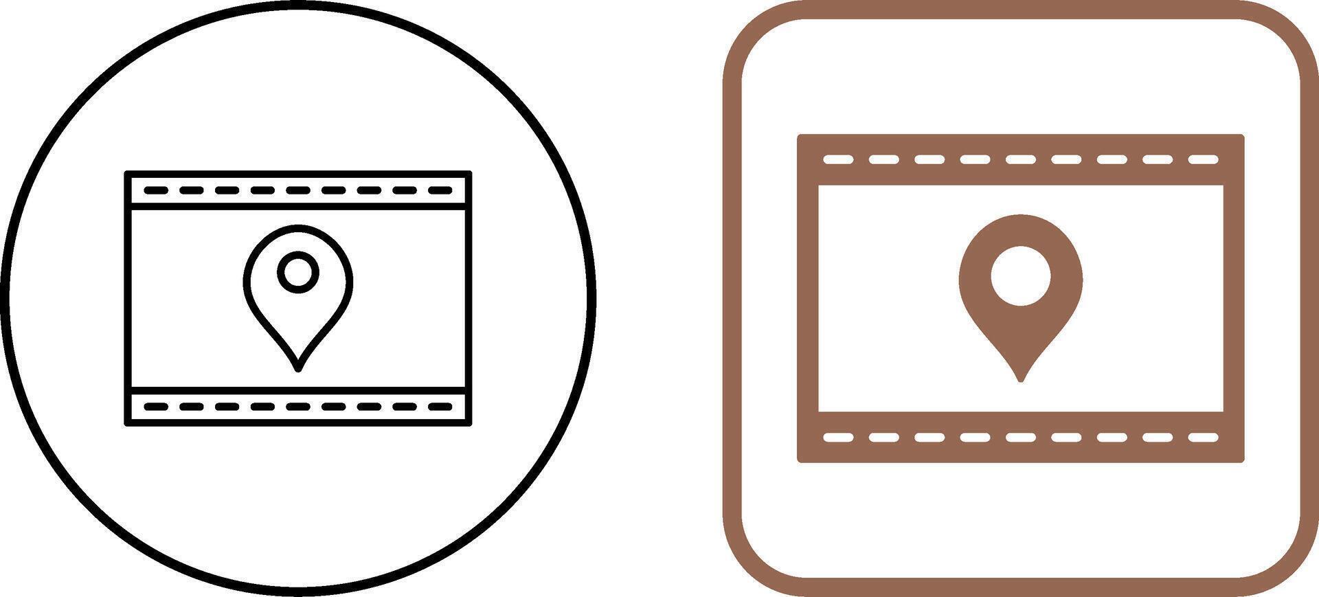 Unique Location Web Advertising Icon Design vector