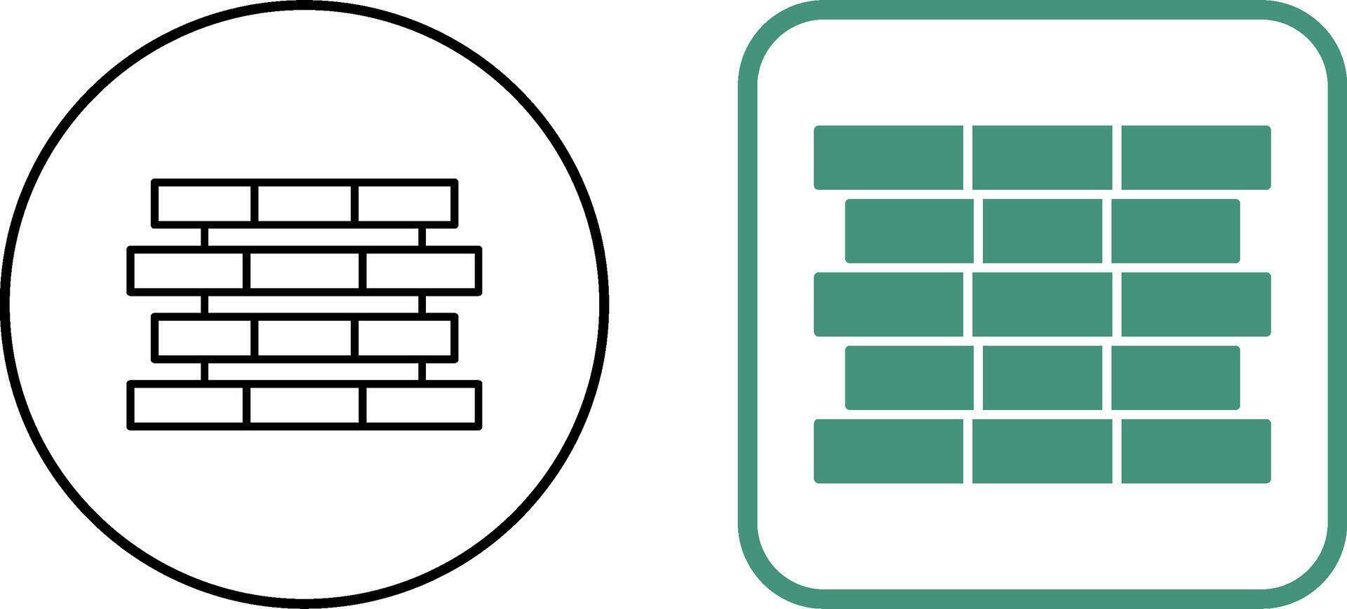 Unique Bricks Icon Design vector