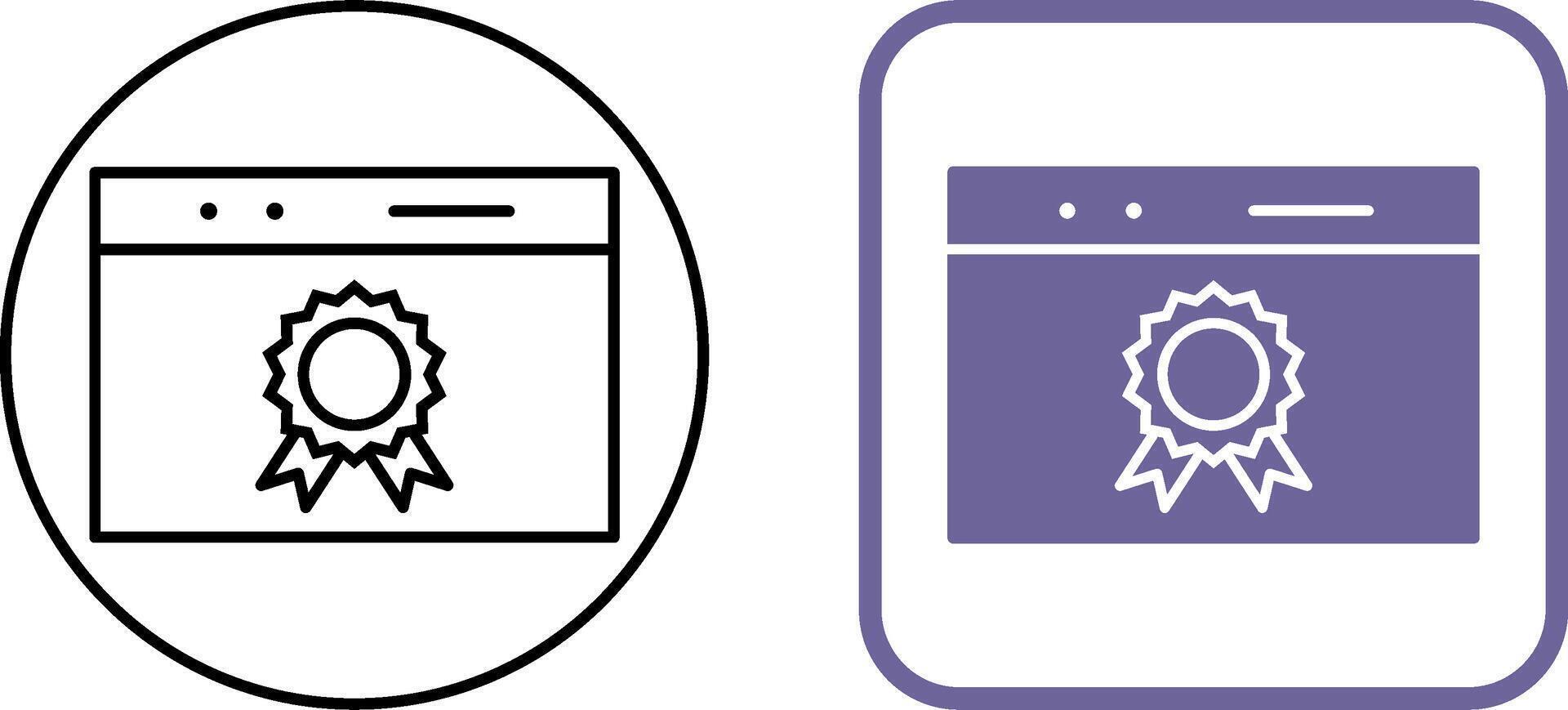 Unique Web Award Icon Design vector