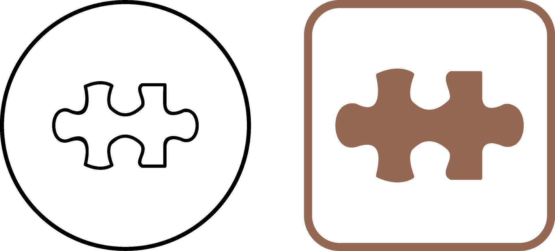 Unique Puzzle Piece Icon Design vector