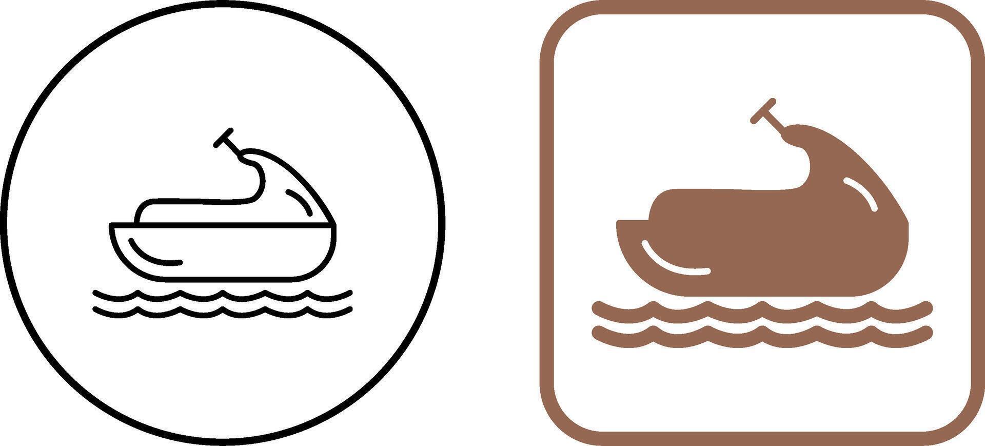 Jet Ski Icon Design vector