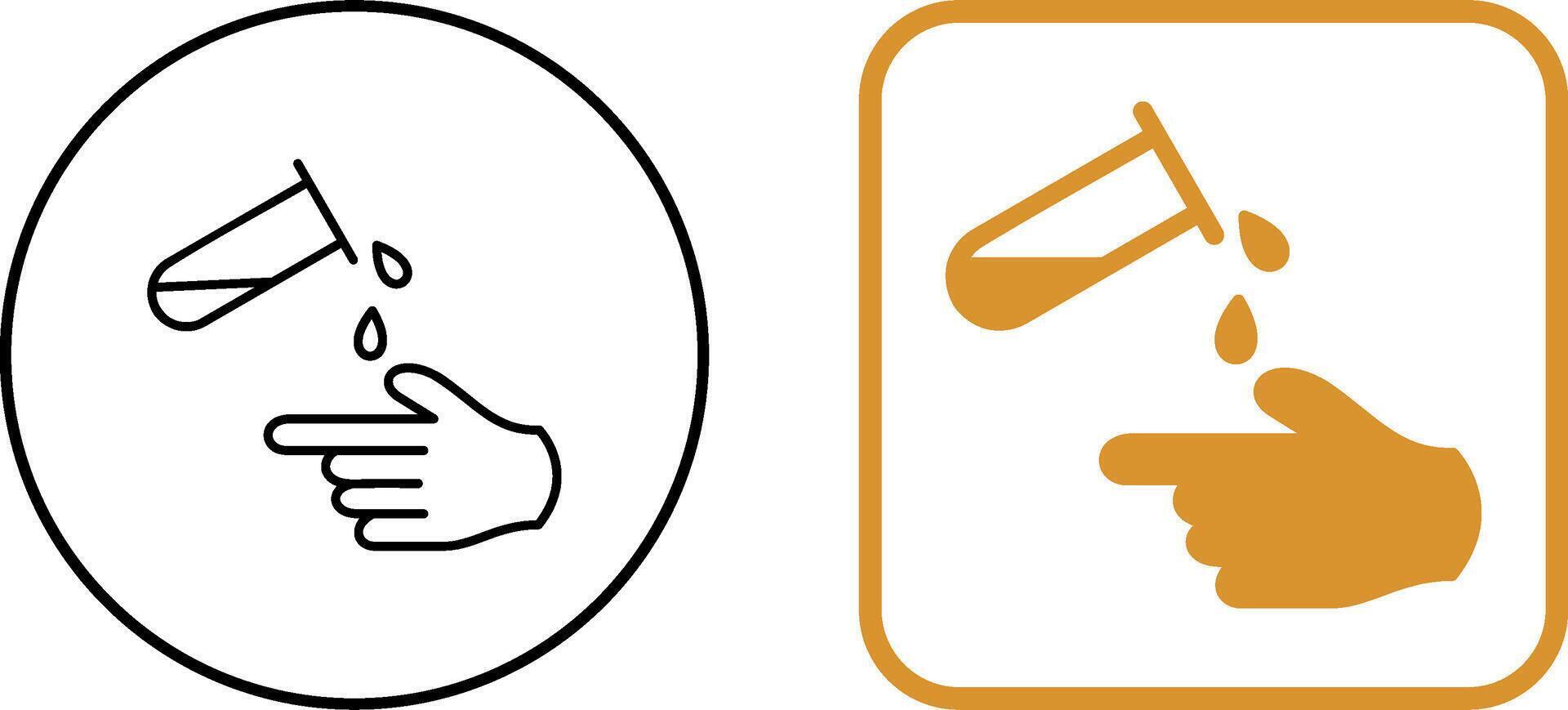 Corrosive Hazard Icon Design vector