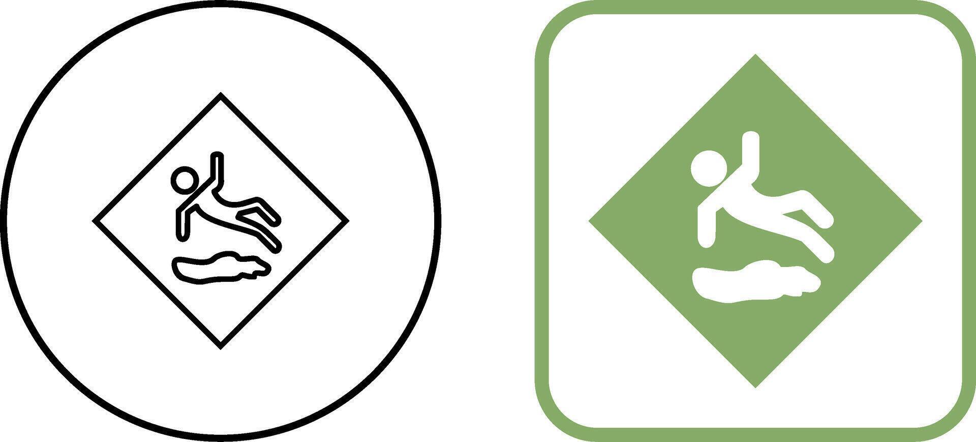 Danger of Slipping Icon Design vector