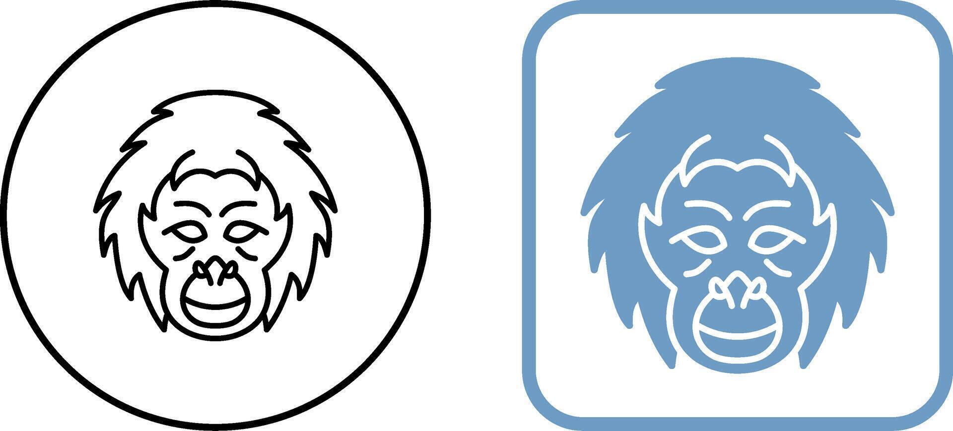 Orangutan Icon Design vector