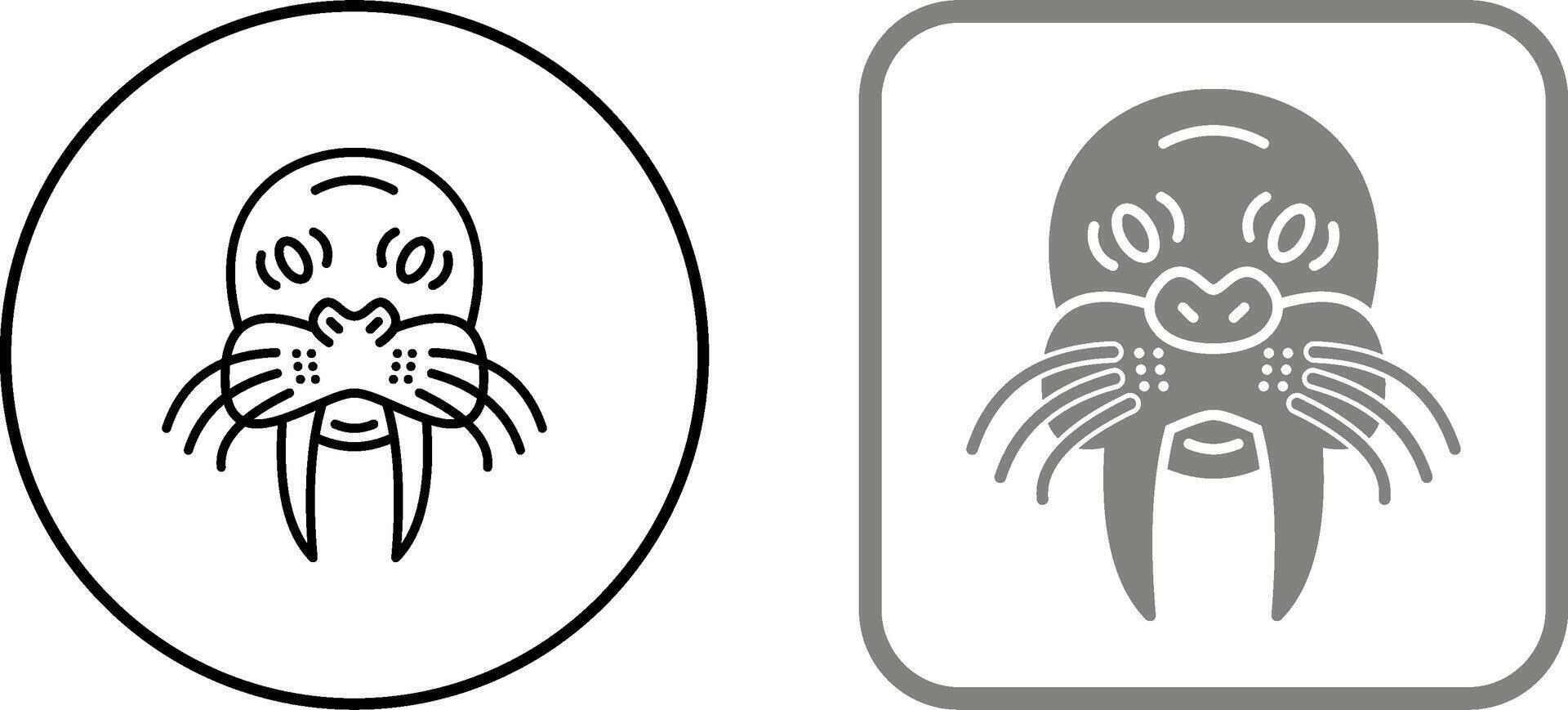 Walrus Icon Design vector