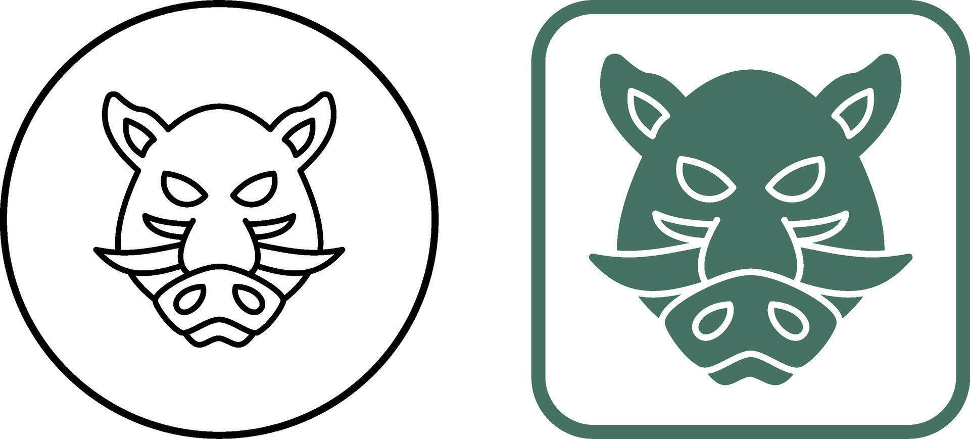 Boar Icon Design vector