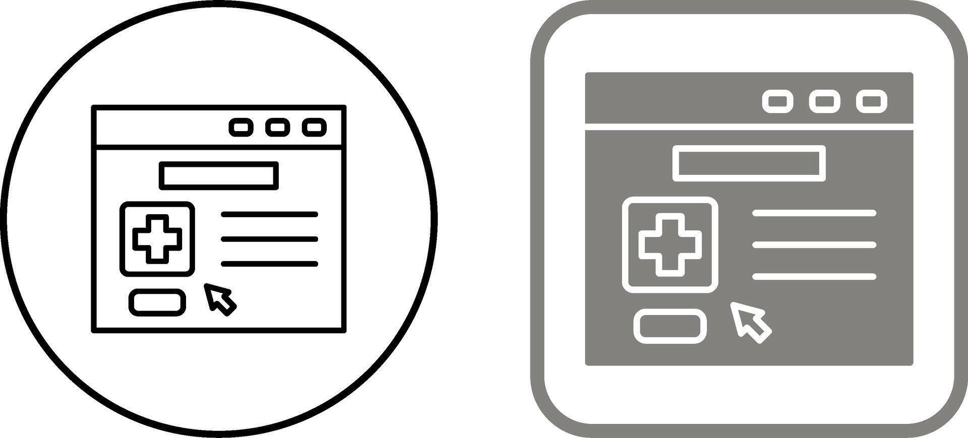 Browser Icon Design vector