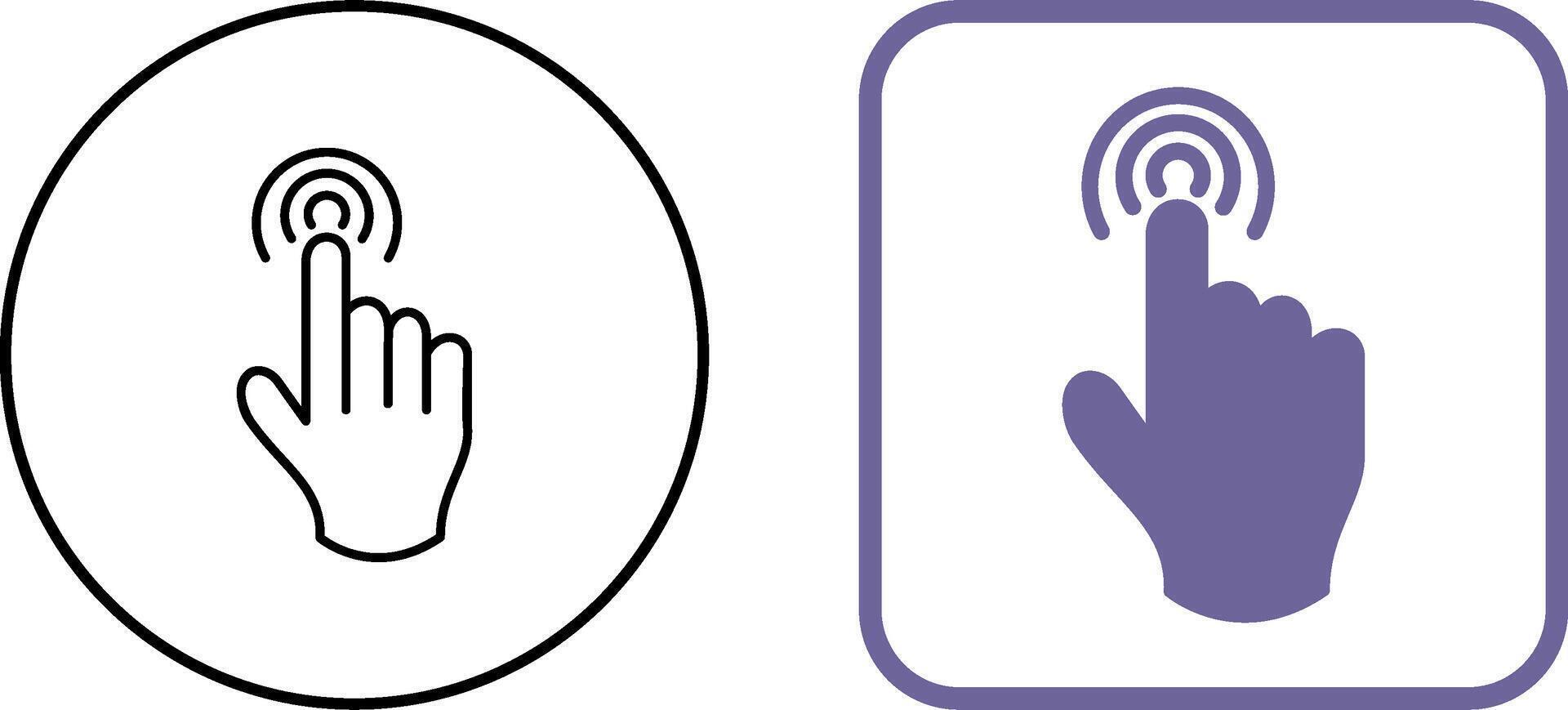 Danger of Hand Press Icon Design vector