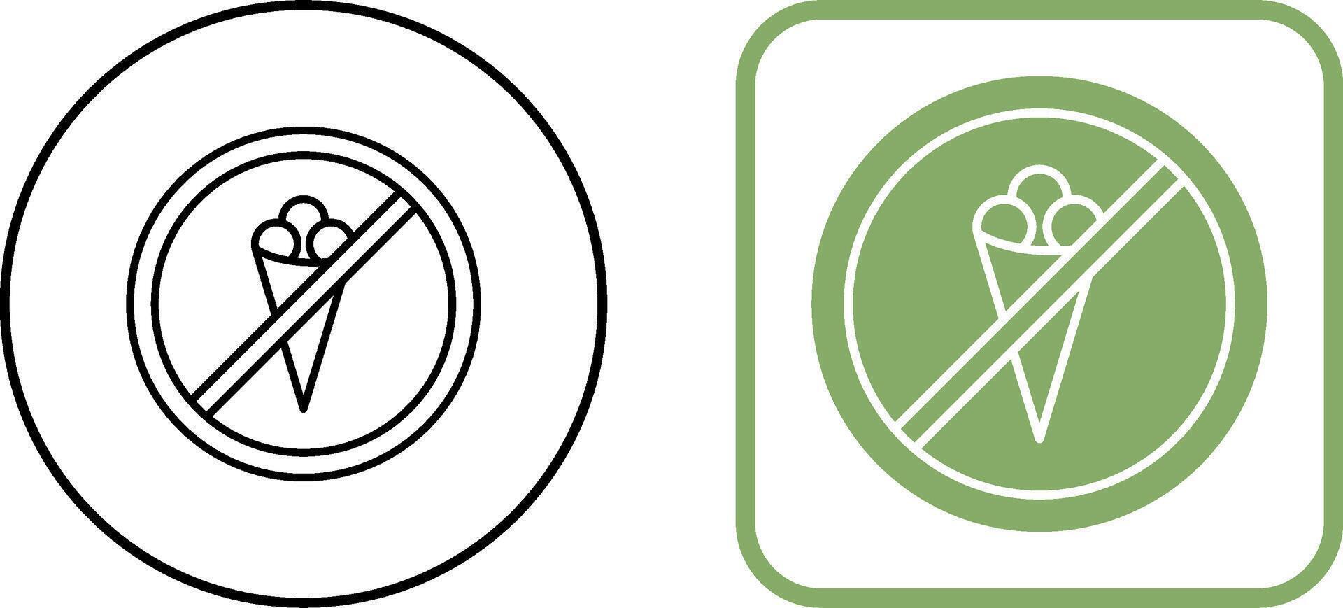 No Icecream Icon Design vector