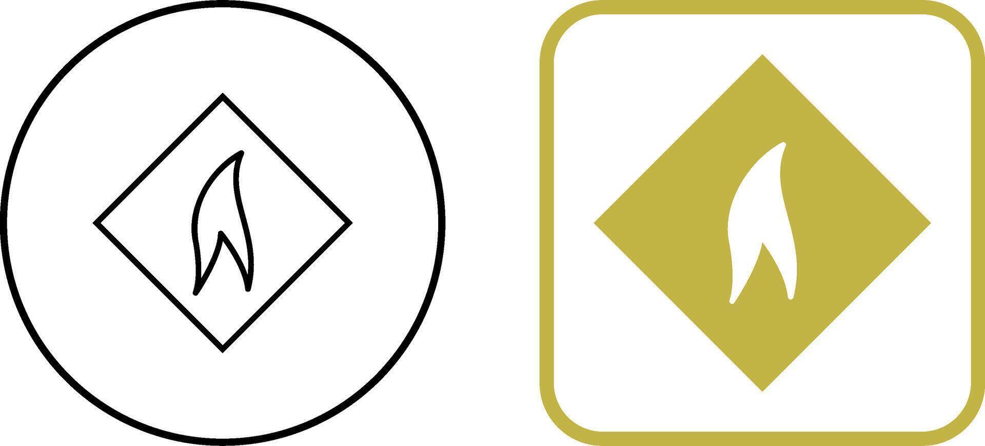 Flammable Material Icon Design vector