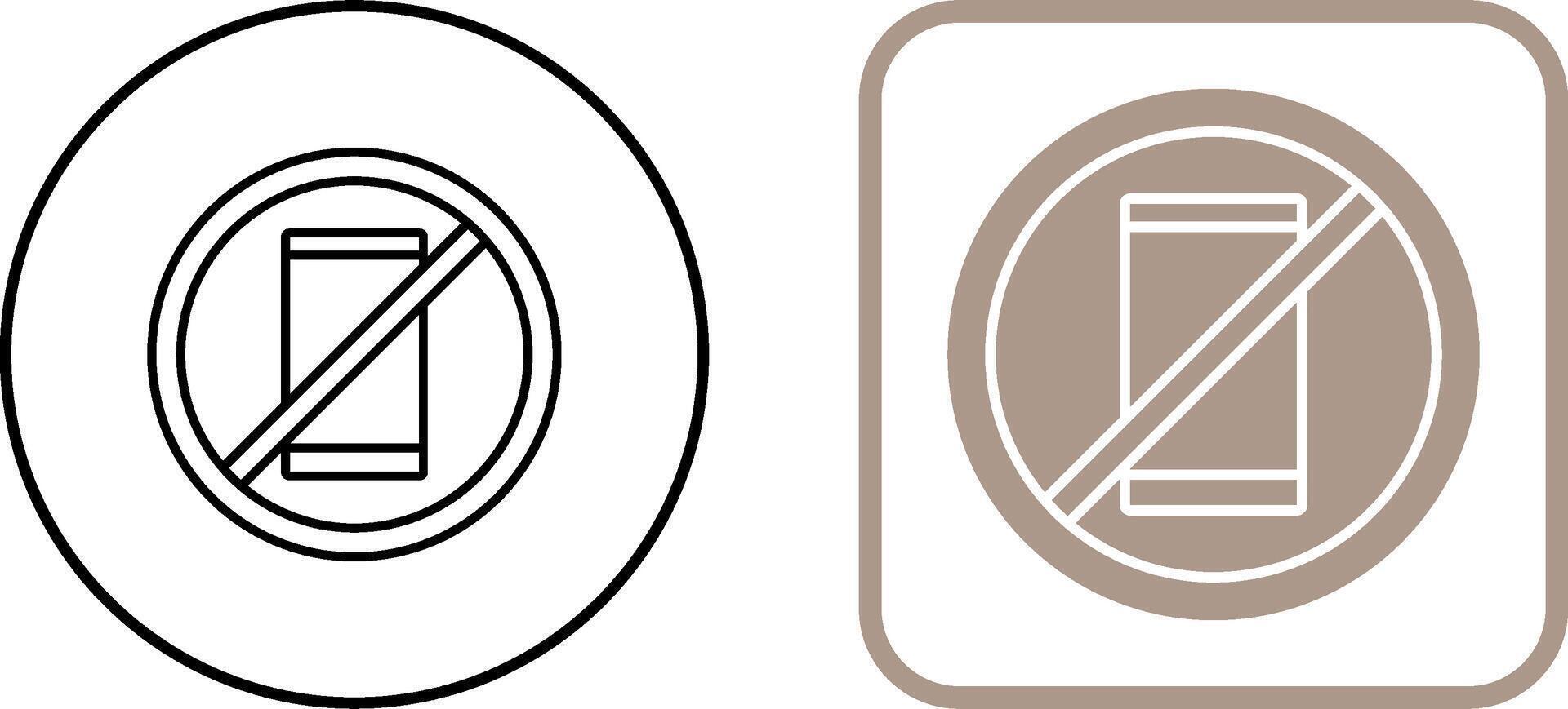 No Cell Phones Icon Design vector