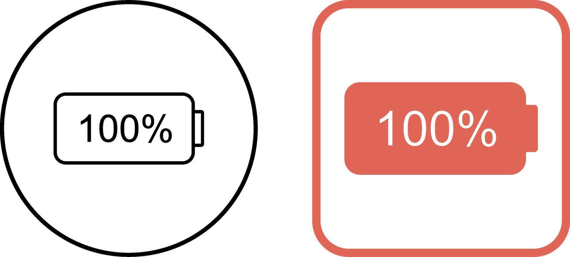 Unique Full Battery Icon Design vector