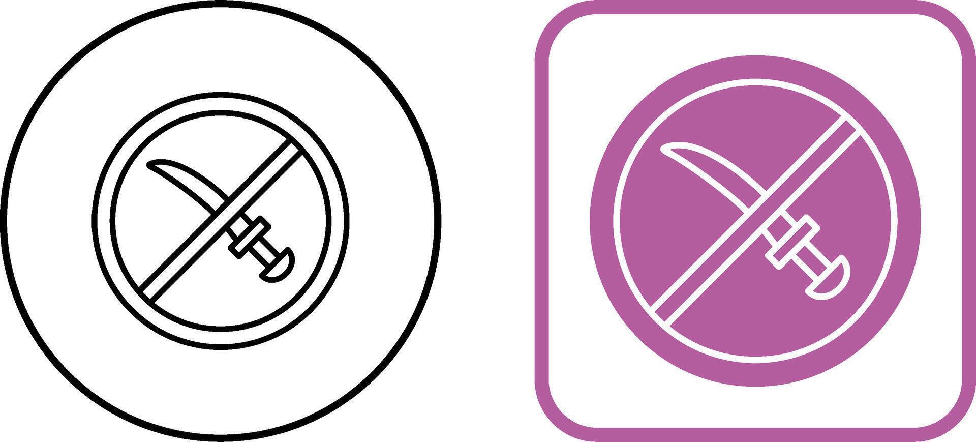 No Weapons Icon Design vector