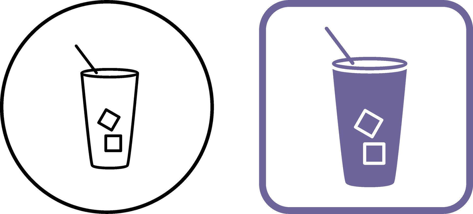 Iced Coffee Icon Design vector