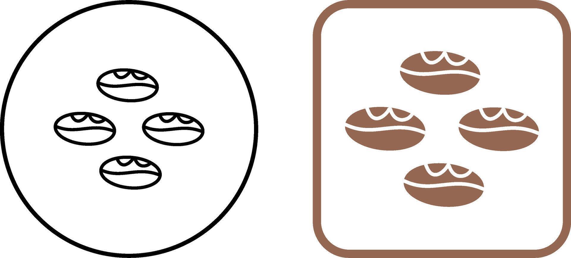 Coffee Beans Icon Design vector