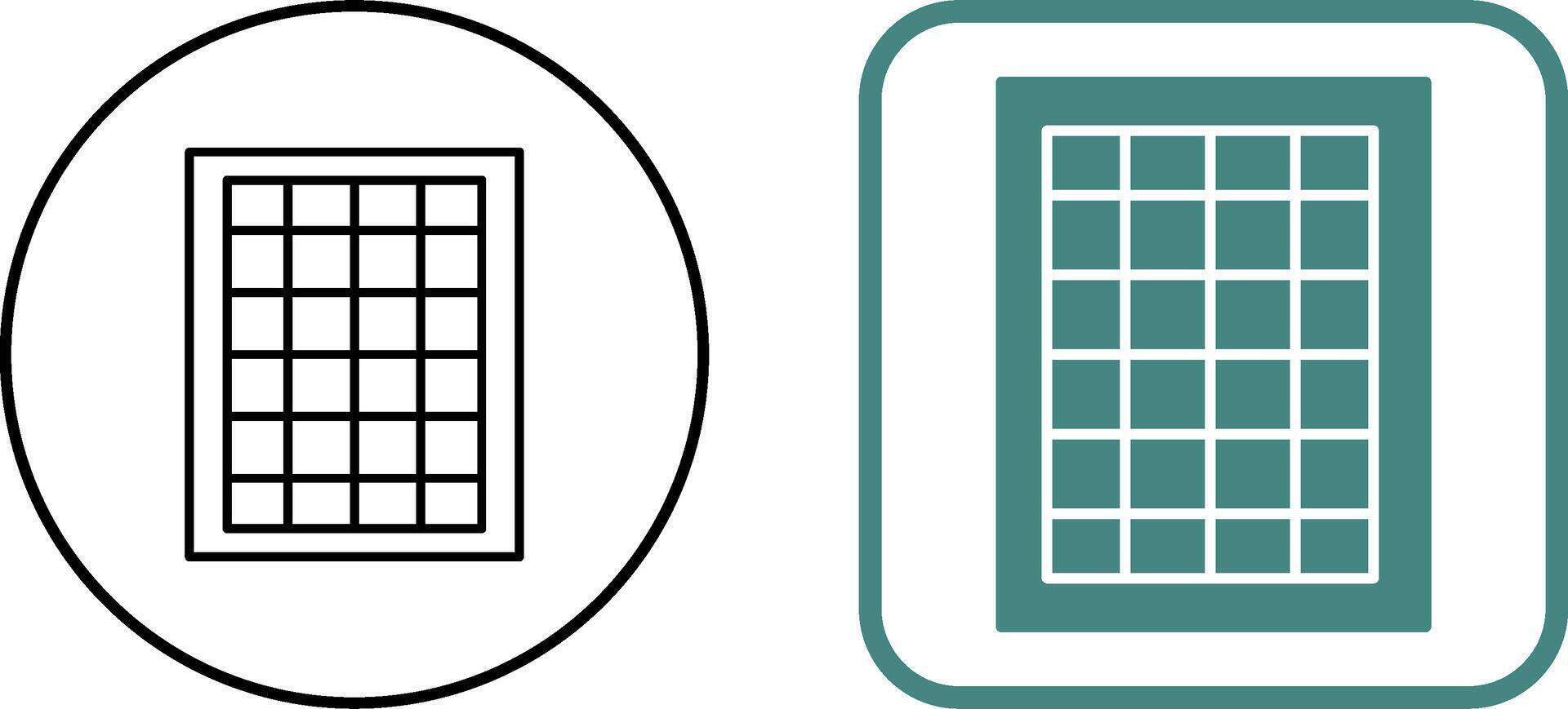 Table of Rates Icon Design vector