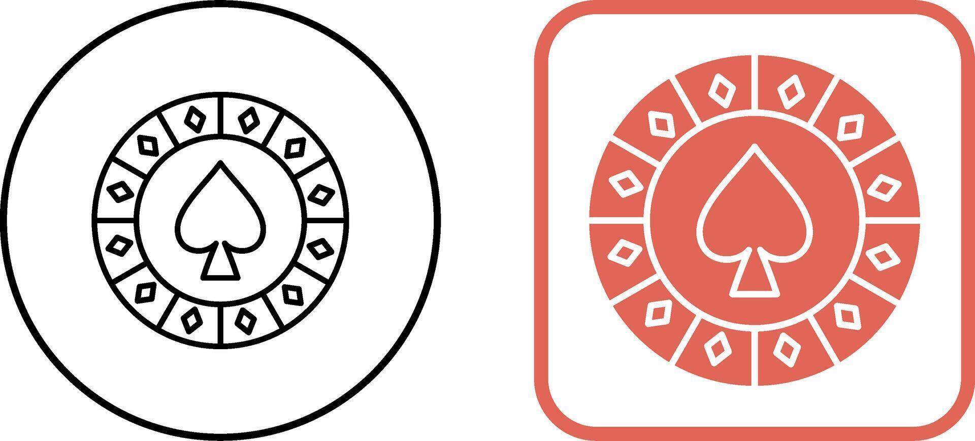Spade Chip Icon Design vector