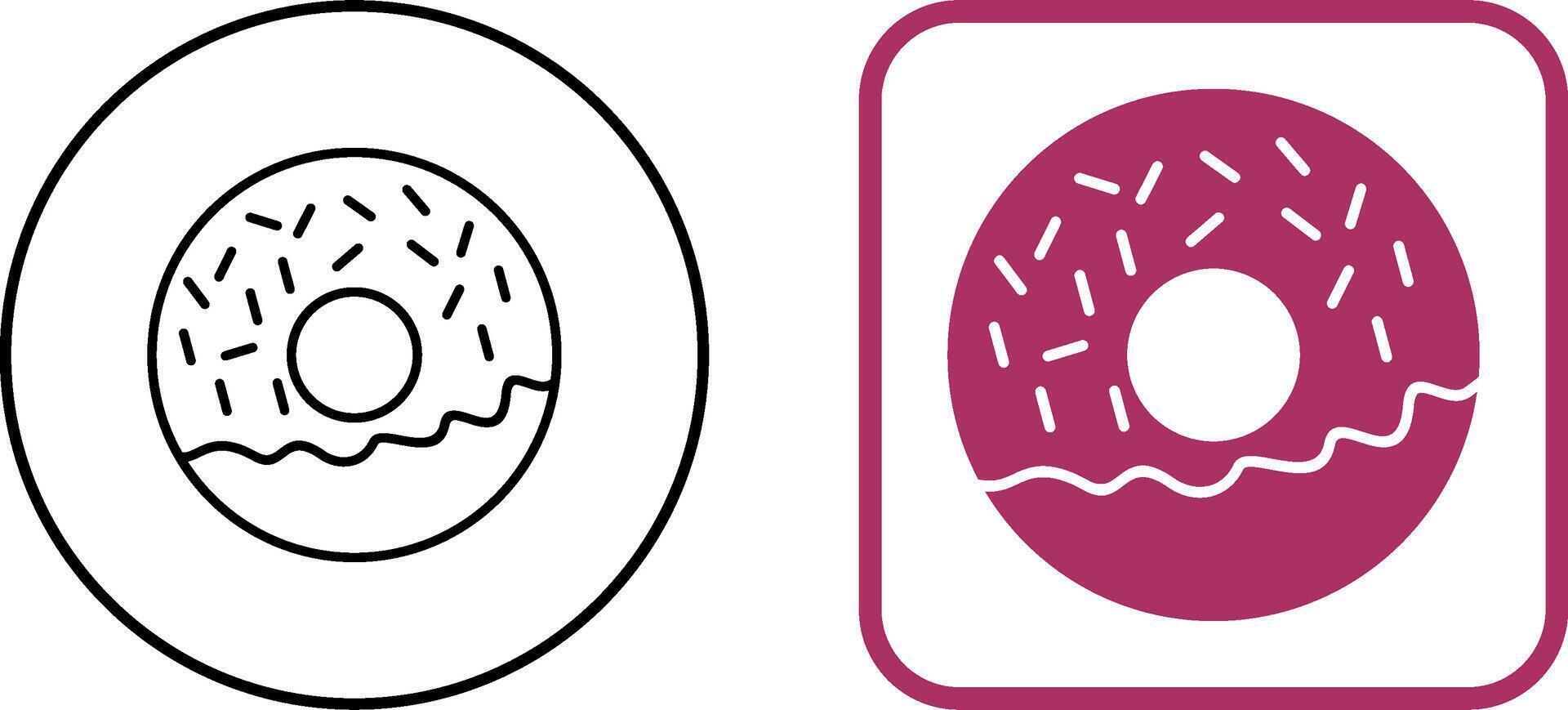Doughnut Icon Design vector