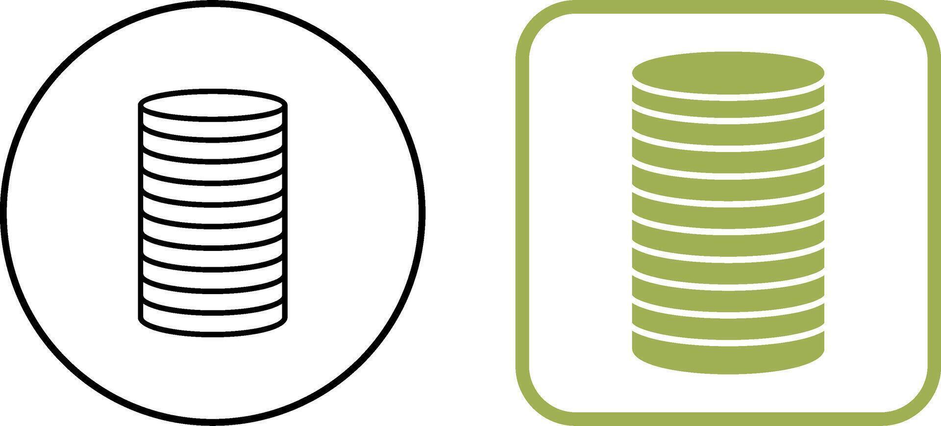 Stack of Coins Icon Design vector