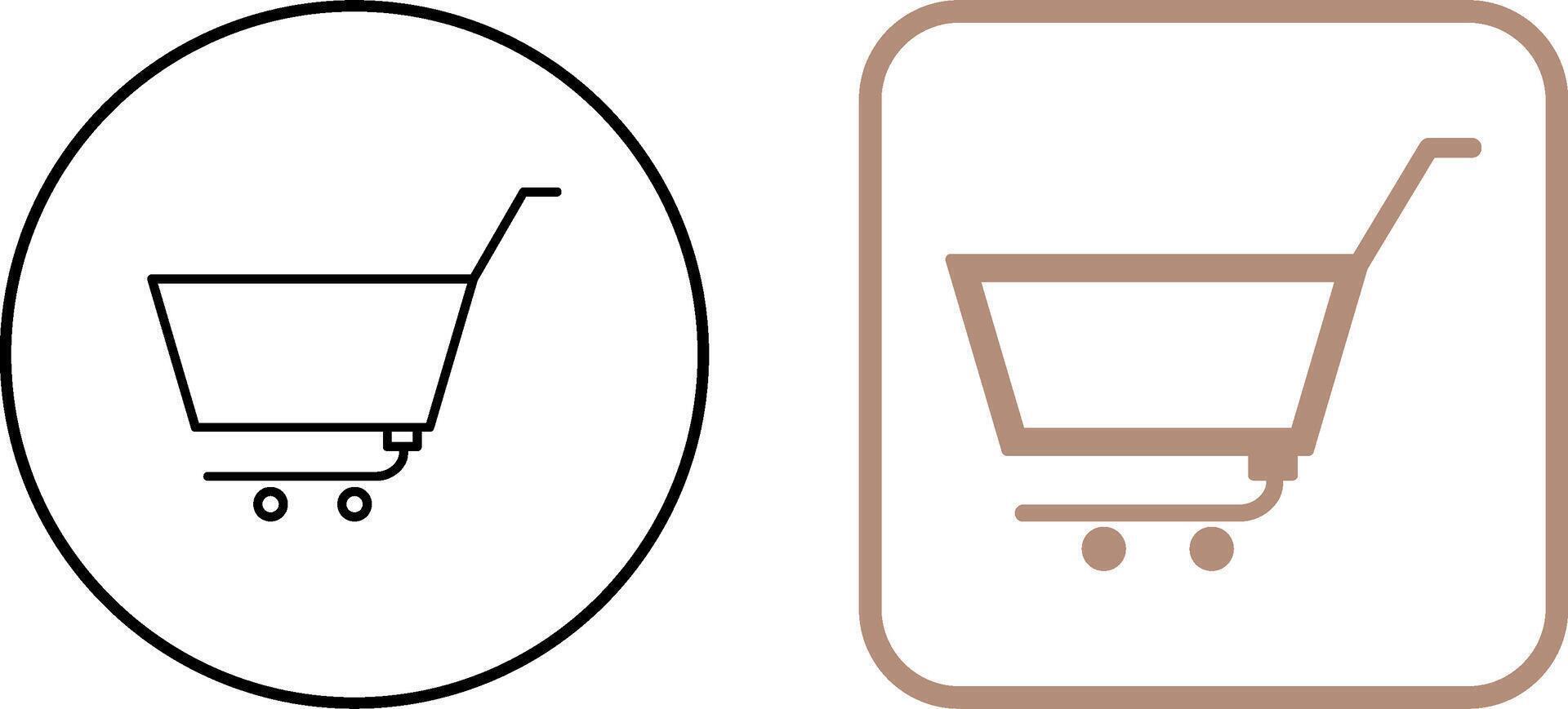 Unique Empty Cart Icon Design vector