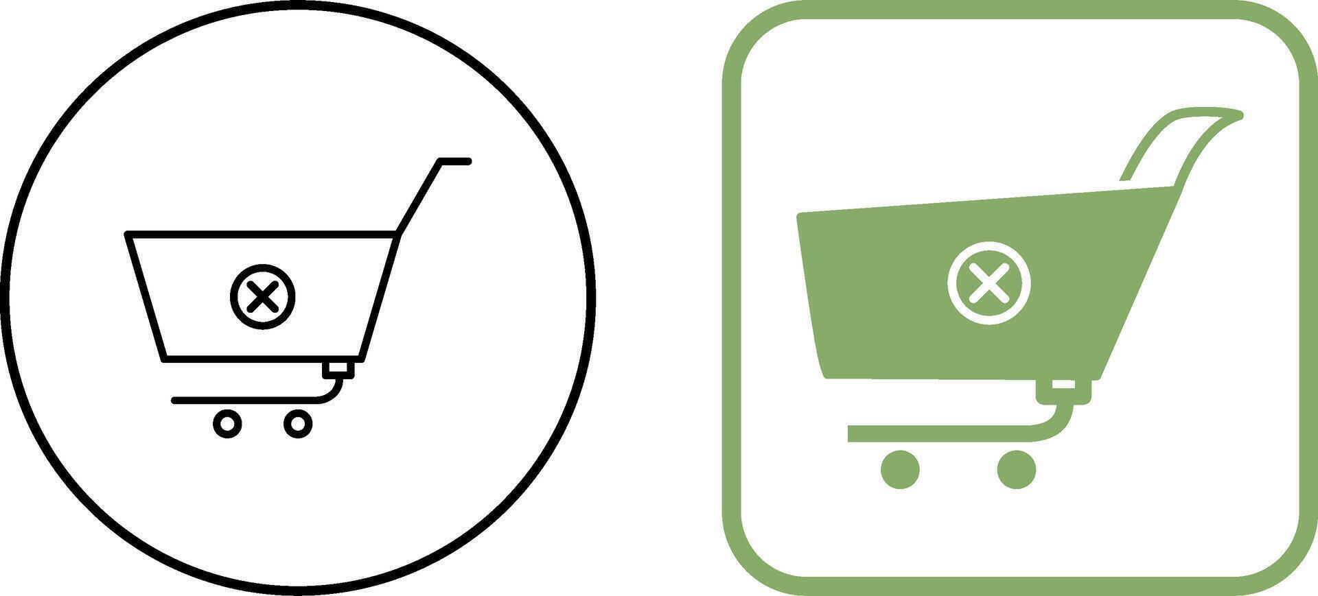 Unique Cancel Order Icon Design vector