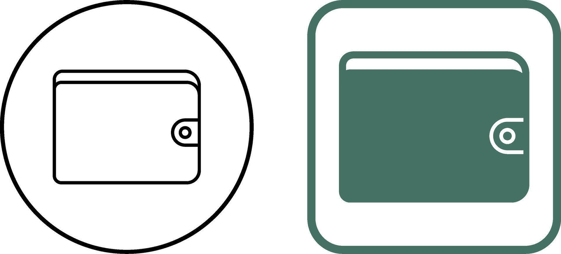 Unique Wallet Icon Design vector