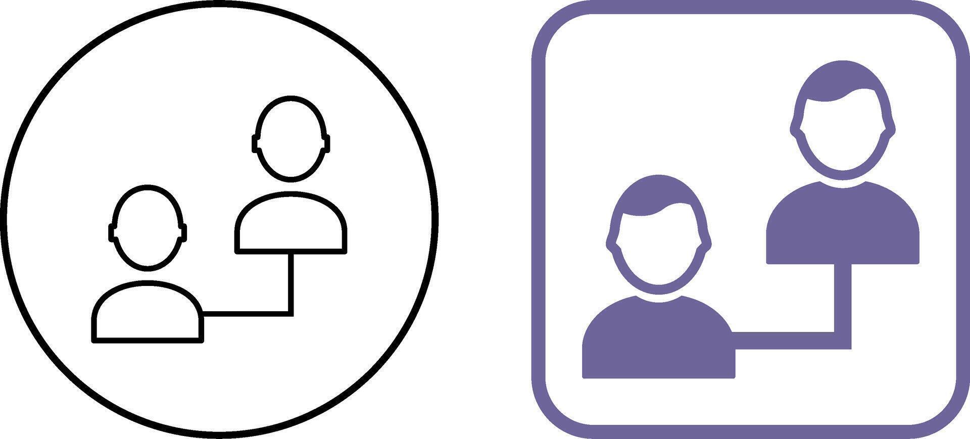 Unique Connected Profiles Icon Design vector