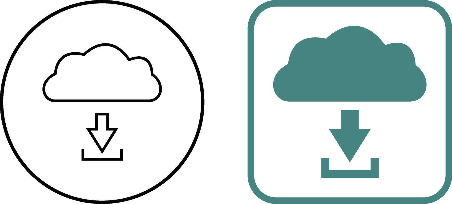Unique Download from Cloud Icon Design vector