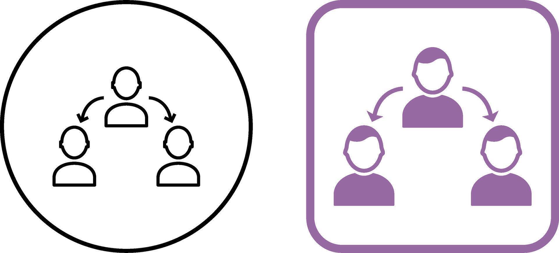 Unique Connected Profiles Icon Design vector
