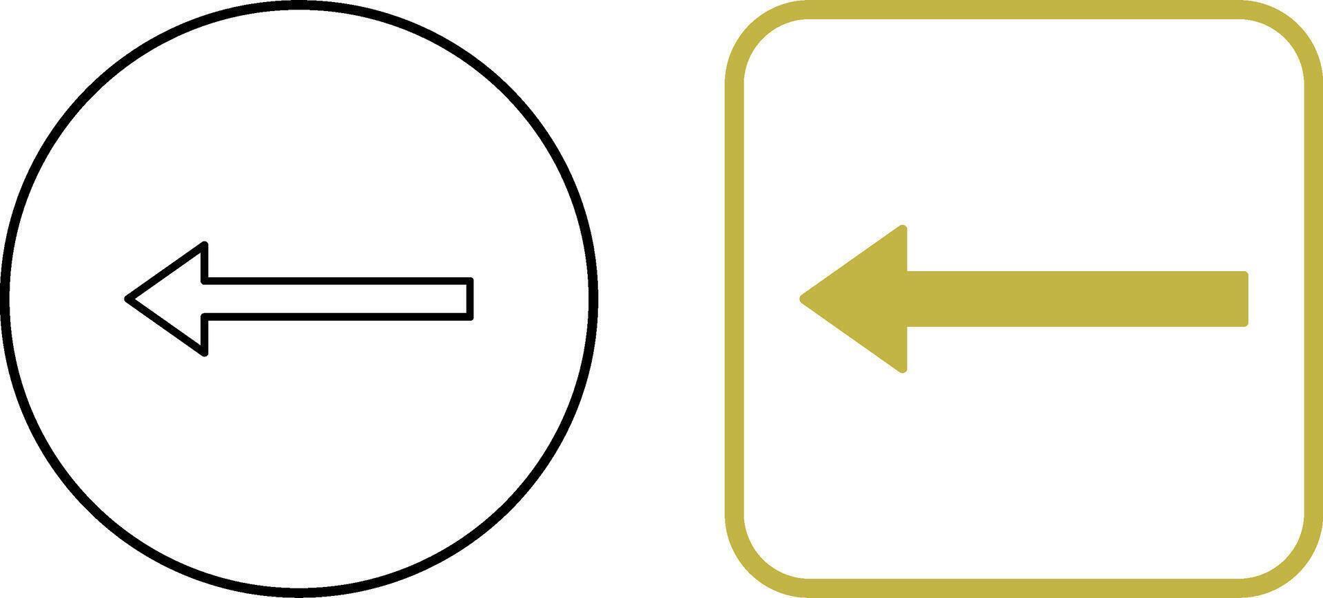 Unique Left Arrow Icon Design vector