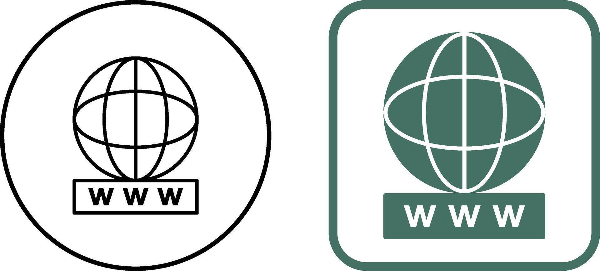 Unique World Wide Web Icon Design vector