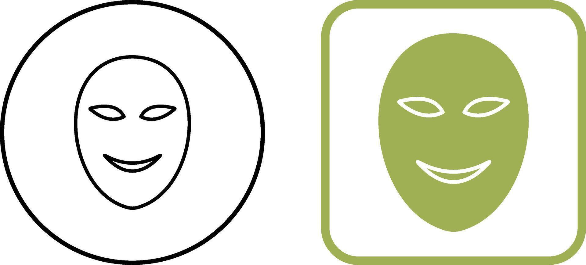Ancient Face Mask Icon Design vector
