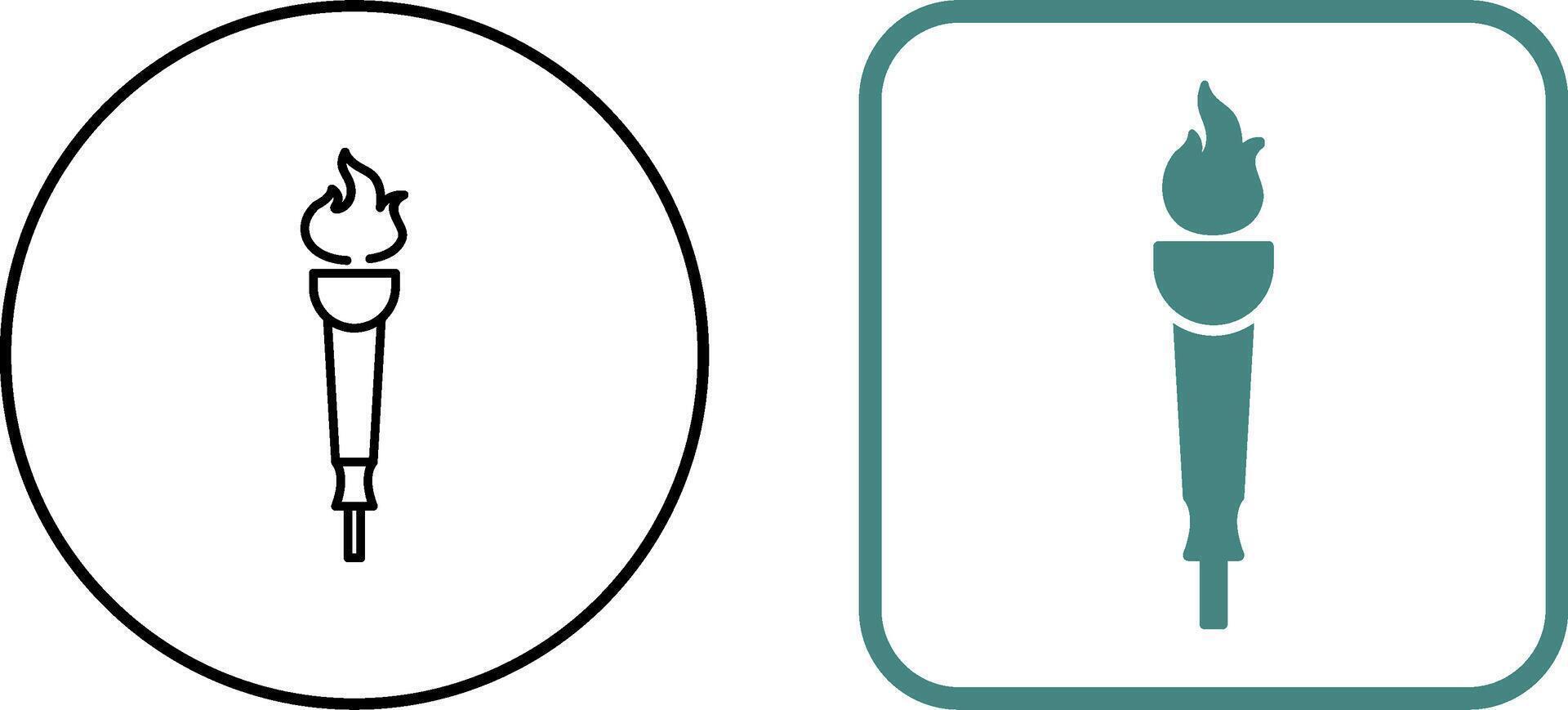 Museum Torch Icon Design vector