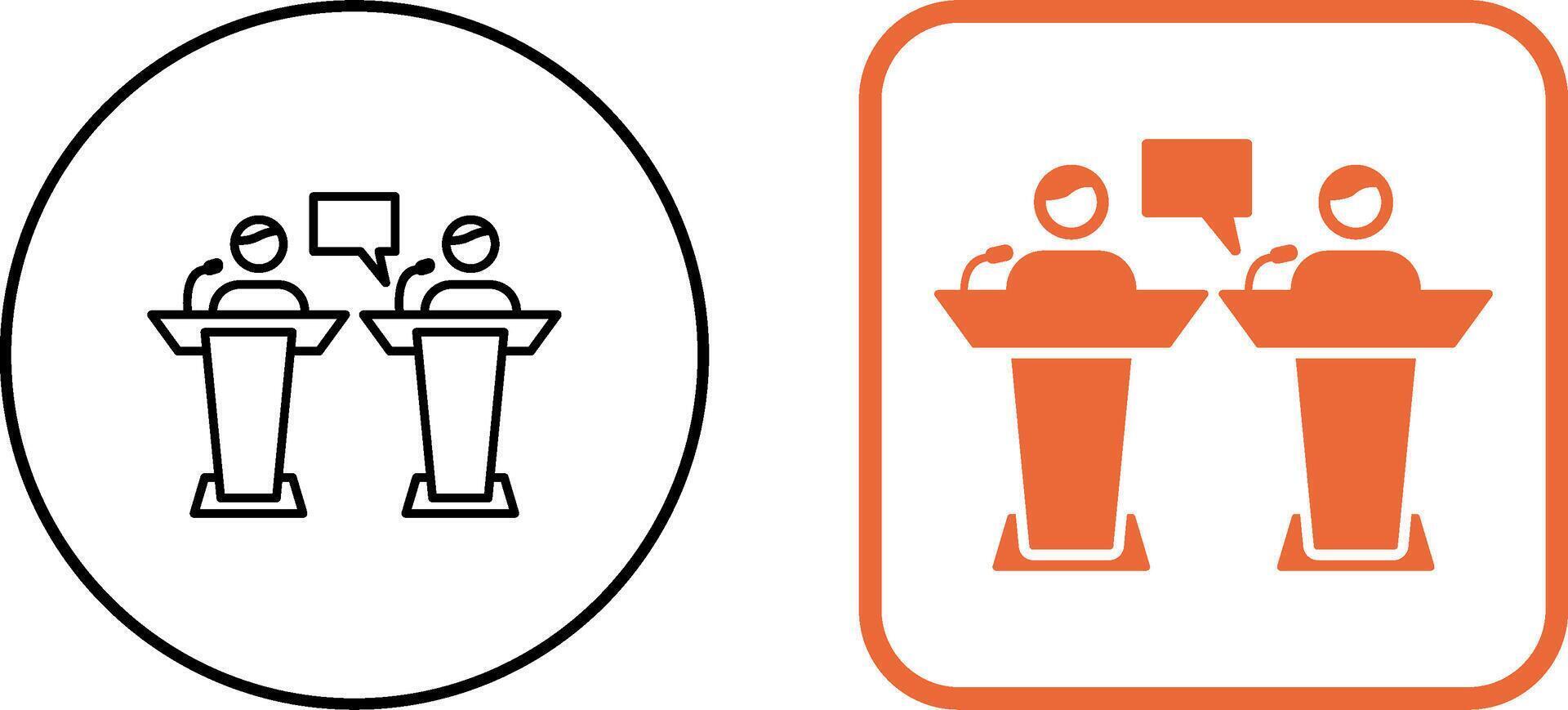 Debate Icon Design vector