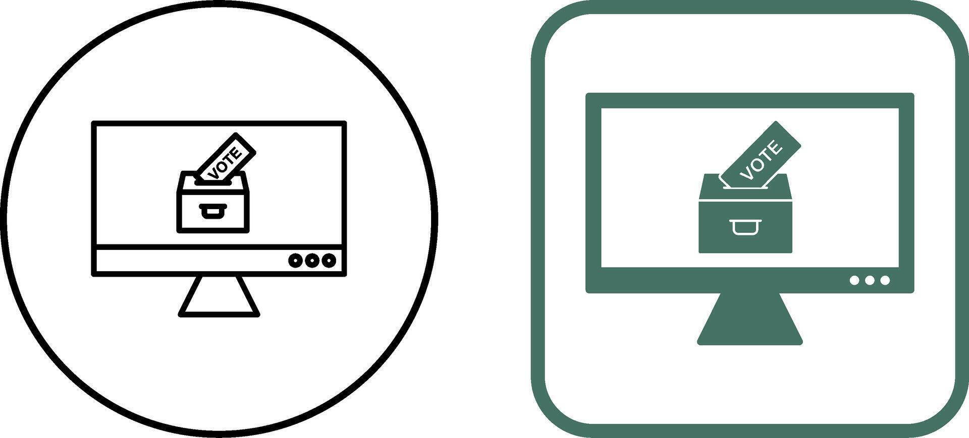 Online Vote Icon Design vector