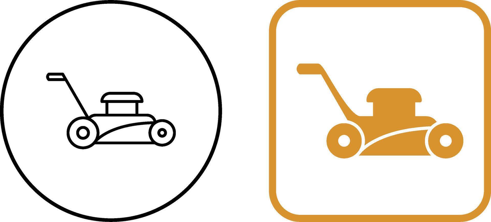 Lawn Mower Icon Design vector
