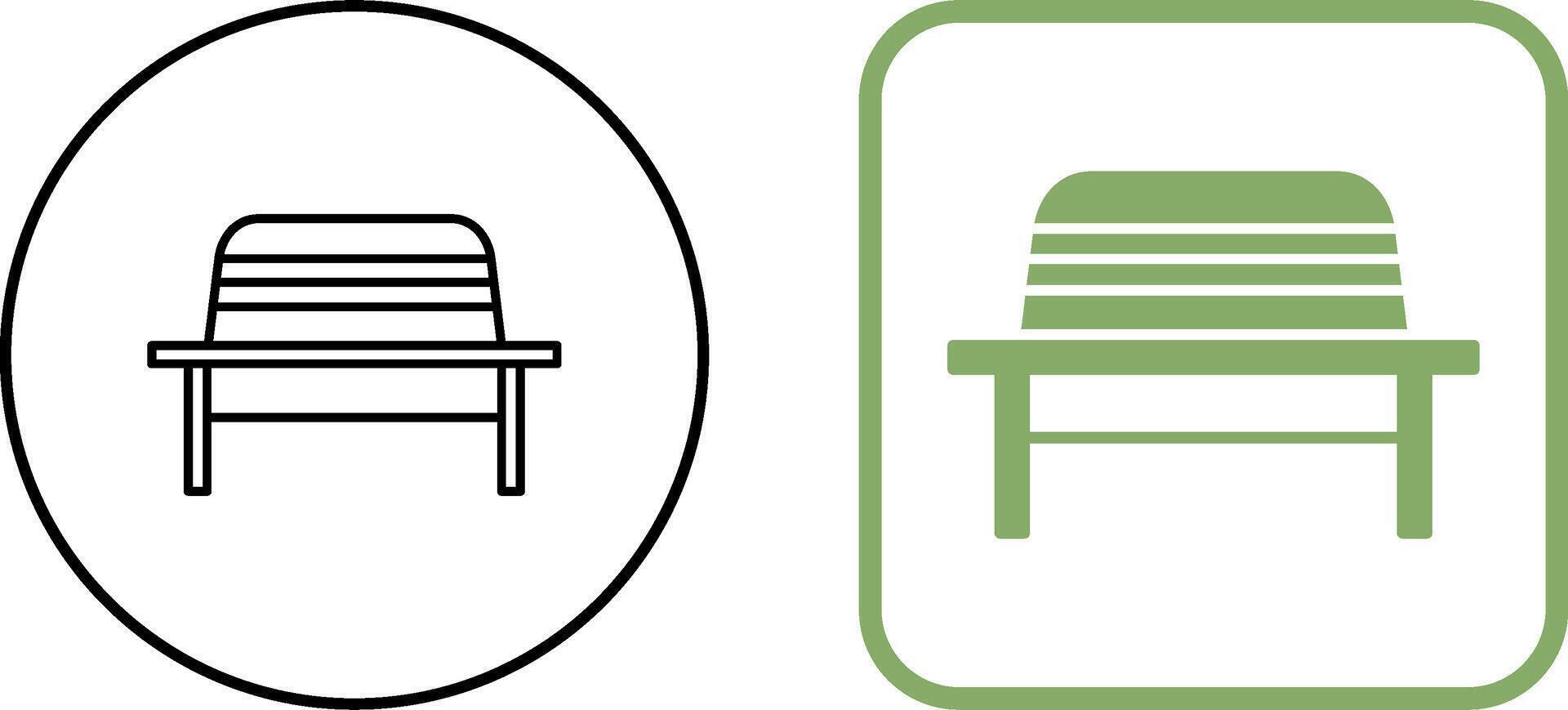 Garden Bench Icon Design vector