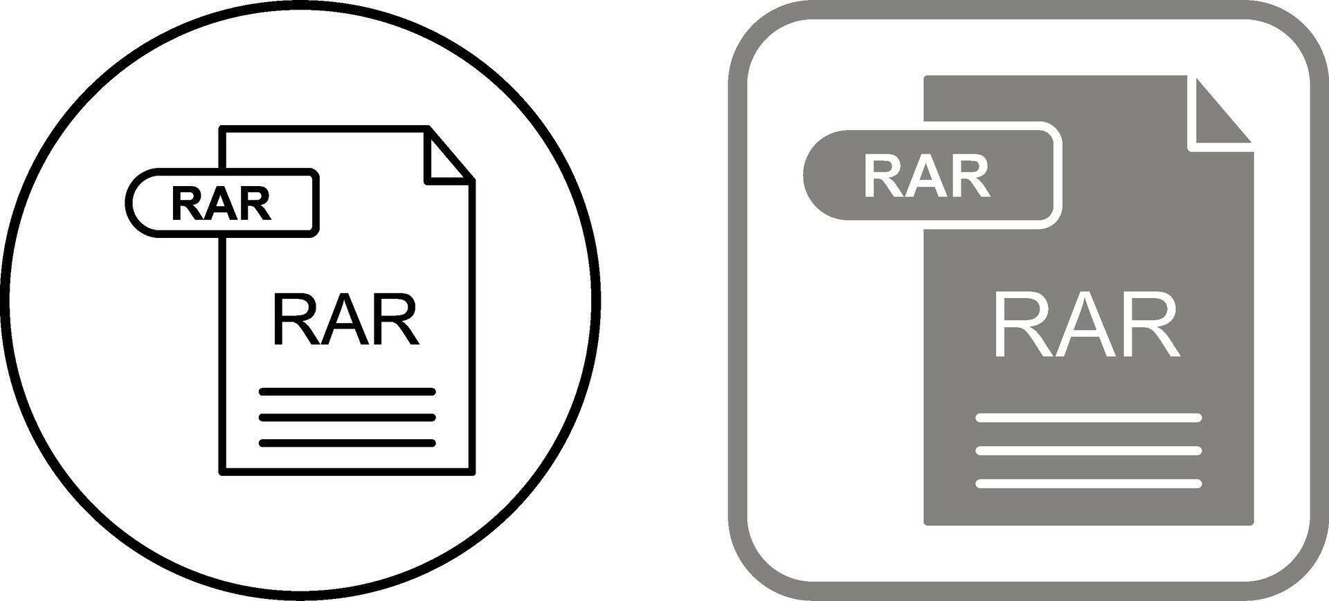 RAR Icon Design vector