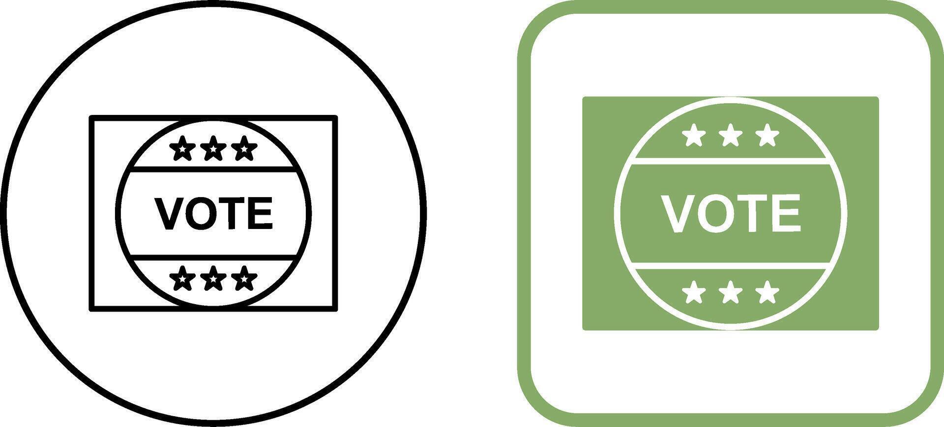 Vote Sticker Icon Design vector