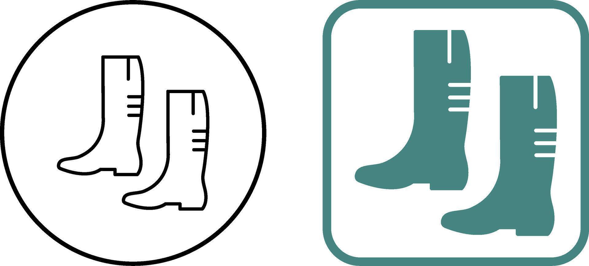 Gardening Boots Icon Design vector