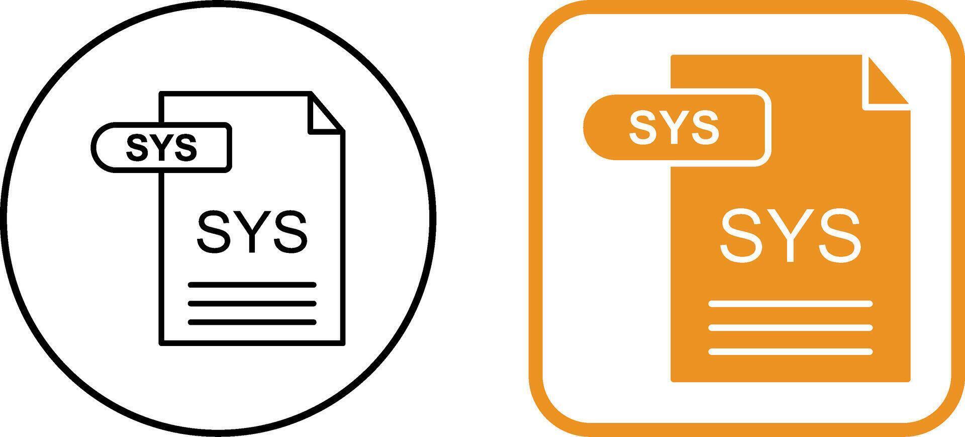 SYS Icon Design vector