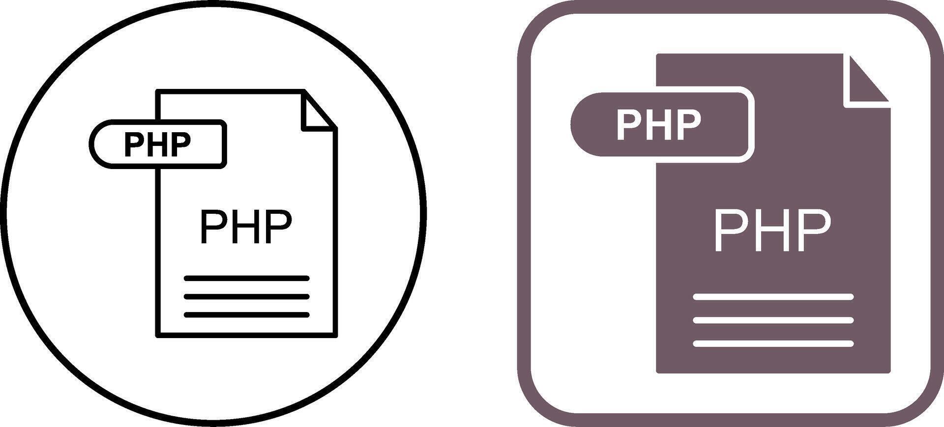 PHP Icon Design vector
