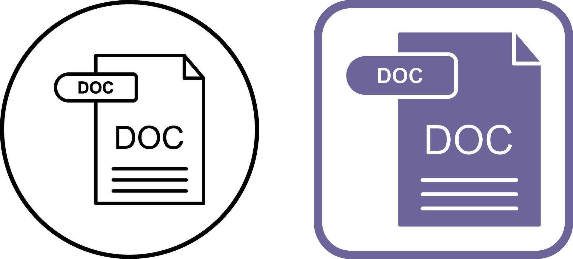 Doc icono diseño vector