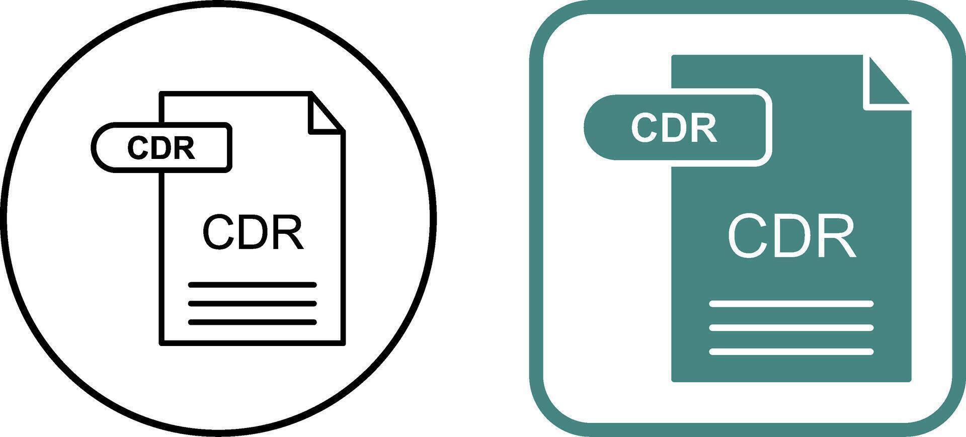 CDR Icon Design vector