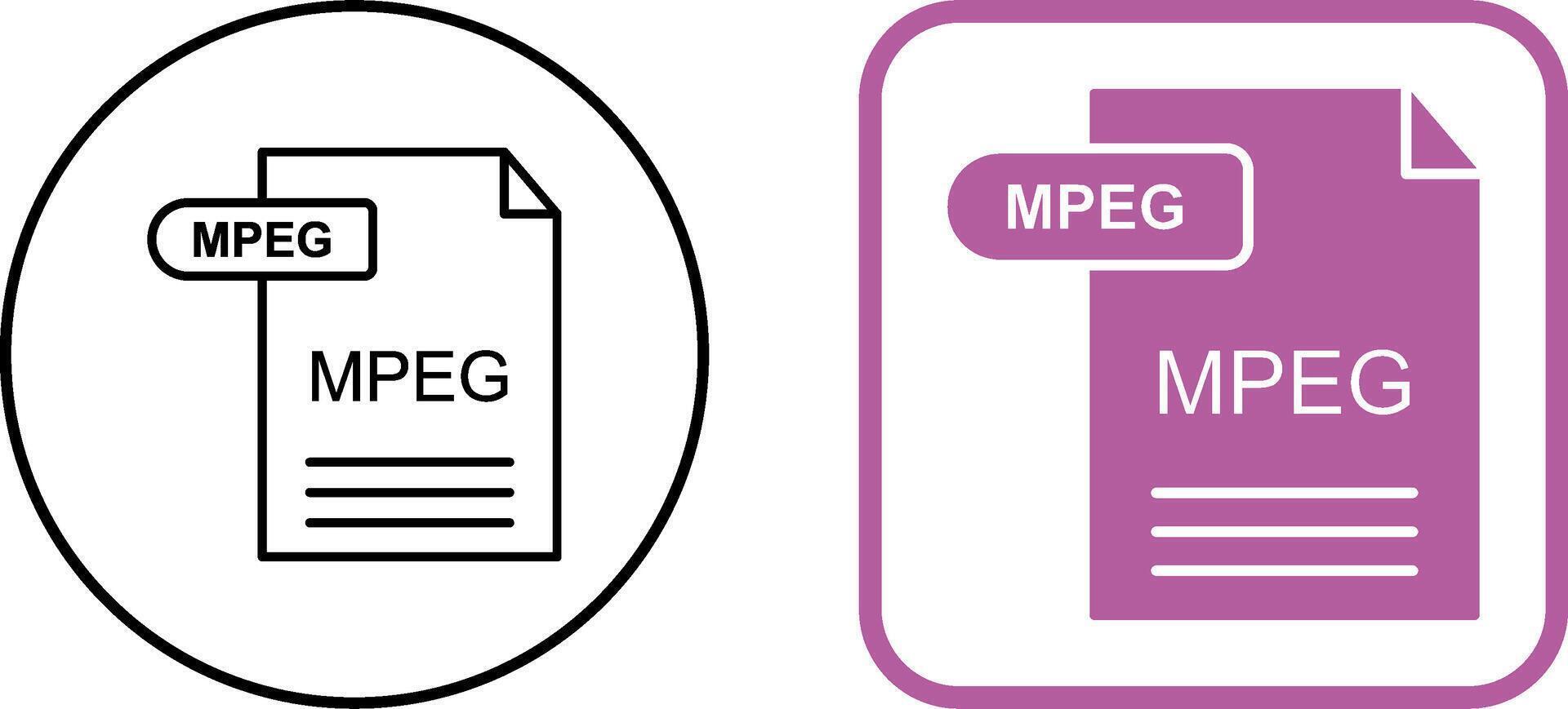 MPEG Icon Design vector